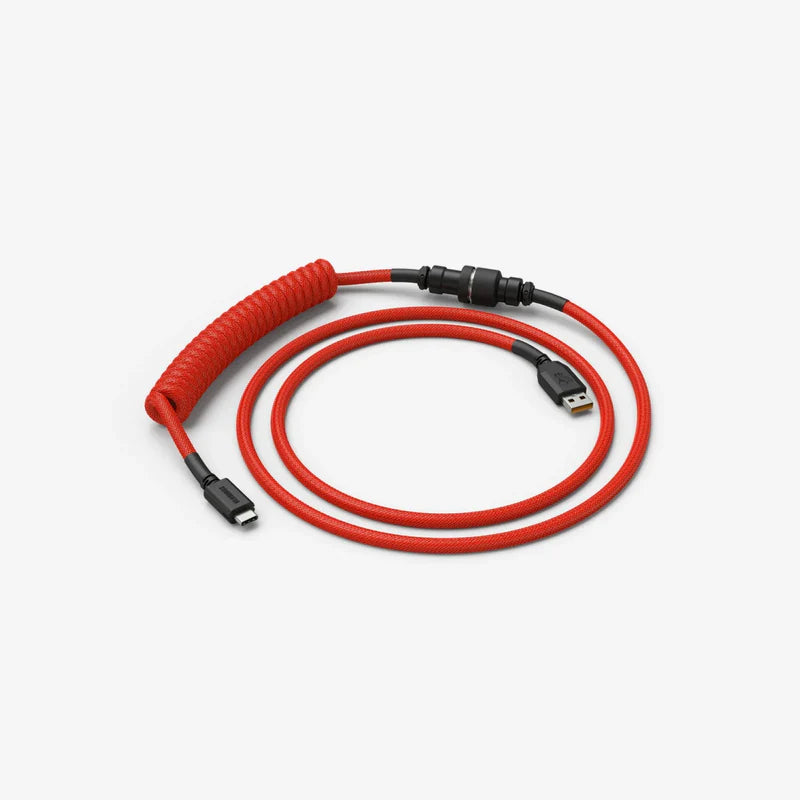 Glorious Gaming Premium Coiled Keyboard Cable - Crimson Red GLO-KB-ACC-CBL-COIL-CRED - Desert Games