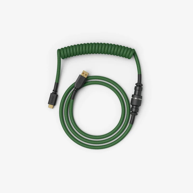 Glorious Gaming Premium Coiled Keyboard Cable - Forest Green GLO-KB-ACC-CBL-COIL-FGRN - Desert Games