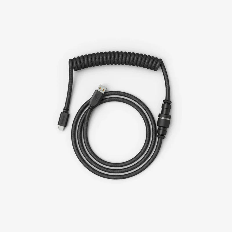 Glorious Gaming Premium Coiled Keyboard Cable - Phantom Black GLO-KB-ACC-CBL-COIL-PBLK - Desert Games