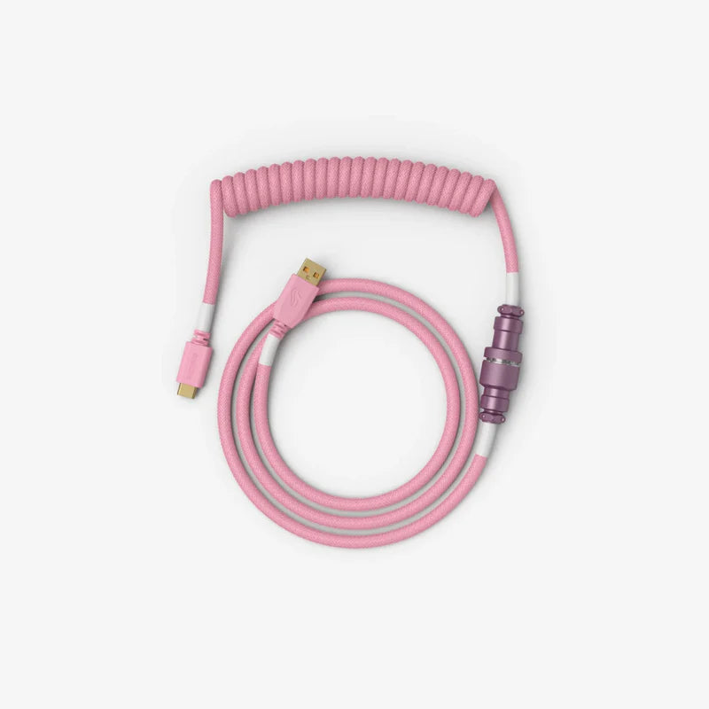 Glorious Gaming Premium Coiled Keyboard Cable - Pixel Pink GLO-KB-ACC-CBL-COIL-PPNK - Desert Games