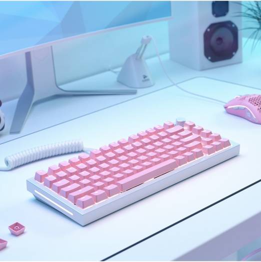 Glorious PC Gaming Race GMMK ABS Doubleshot V2 USA Base Kit, Keycap Set - Pink GLO-KC-ABS-USKIT-P - Desert Games