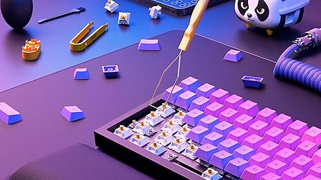 Glorious GPBT Keycaps, 143 Dye-Sub PBT Plastic, Pink Grapefruit, Forge GLO-KC-GPBT-PG-FORGE - Desert Games