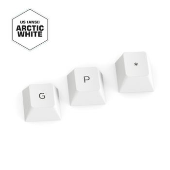 Glorious GPBT Dye Sublimated Keycaps - Arctic White GLO-KC-GPBT-W - Desert Games