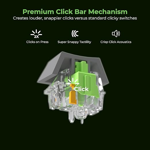 Glorious Raptor Clicky Switches for Mechanical Keyboards Pre-Lubed 36 PCS - Desert Games