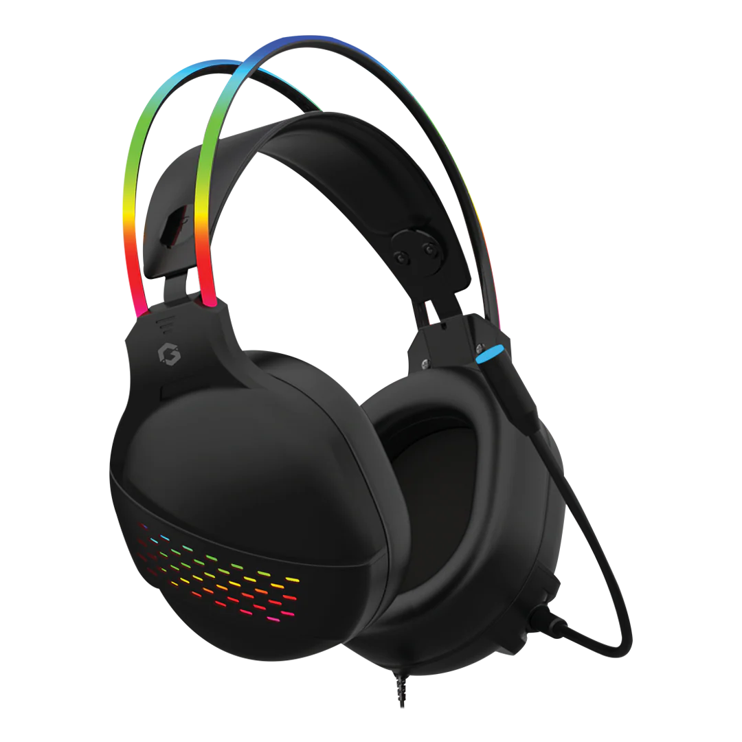 GAMEON GO-711 RGB Gaming Headset With Detachable Mic - Black - Desert Games