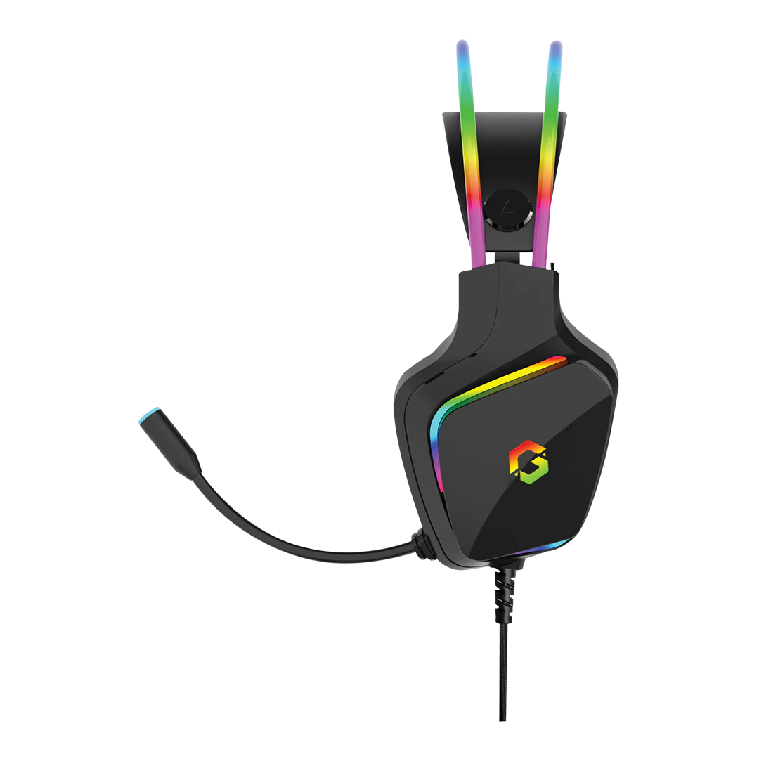 GAMEON GO-712 RGB Gaming Headset With Detachable Mic - Black - Desert Games
