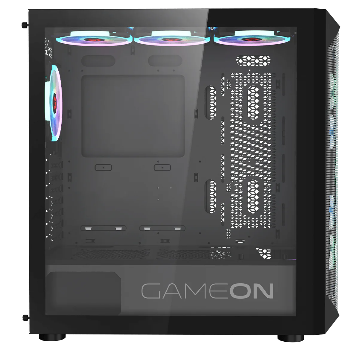 GAMEON Emperor Midnight I Series Mid Tower Gaming Case - Black - Desert Games