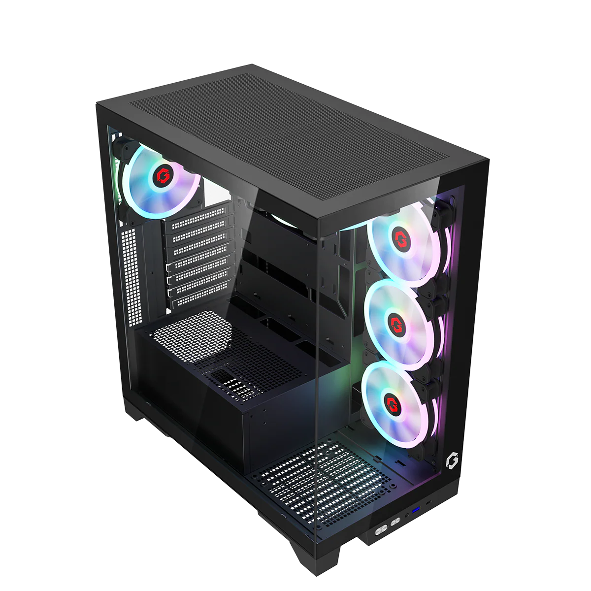 GAMEON Emperor Midnight IV Series Mid Tower Gaming Case - Black - Desert Games