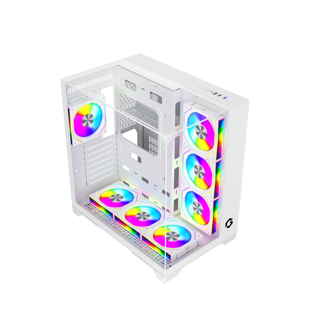 GAMEON Valkyrie I Series Mid Tower Gaming Case - White - Desert Games