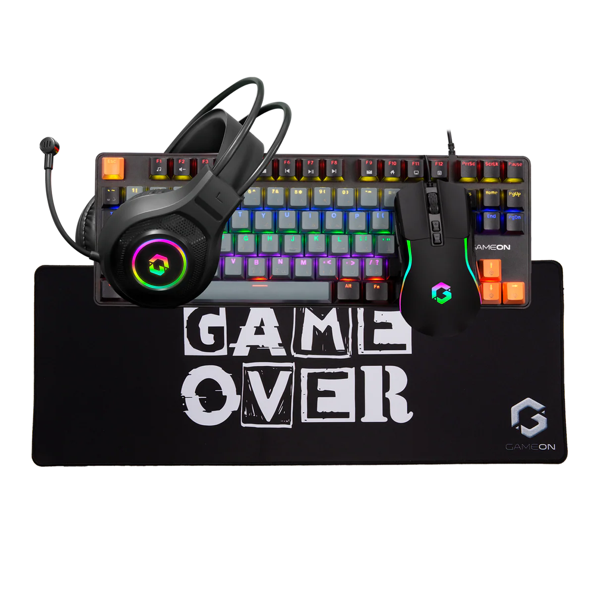 GAMEON VIPER XI All-In-One Gaming Bundle (Mechanical Keyboard, Headset, Mouse & Mousepad) - Desert Games