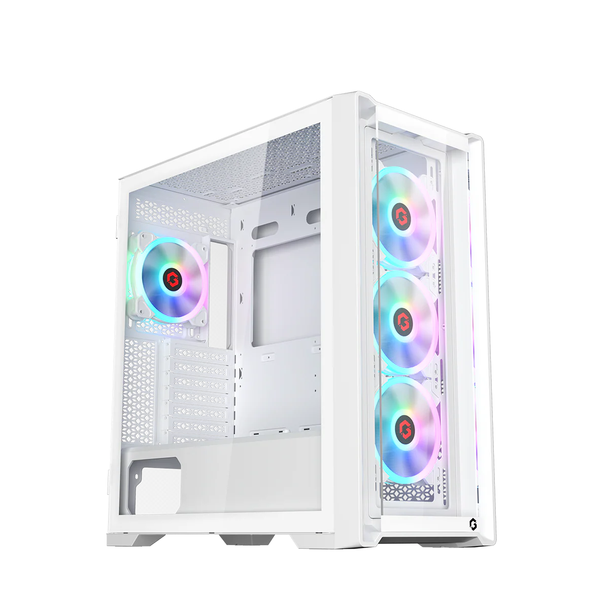 GAMEON Vortex Arctic Series Mid Tower Gaming Case - White - Desert Games