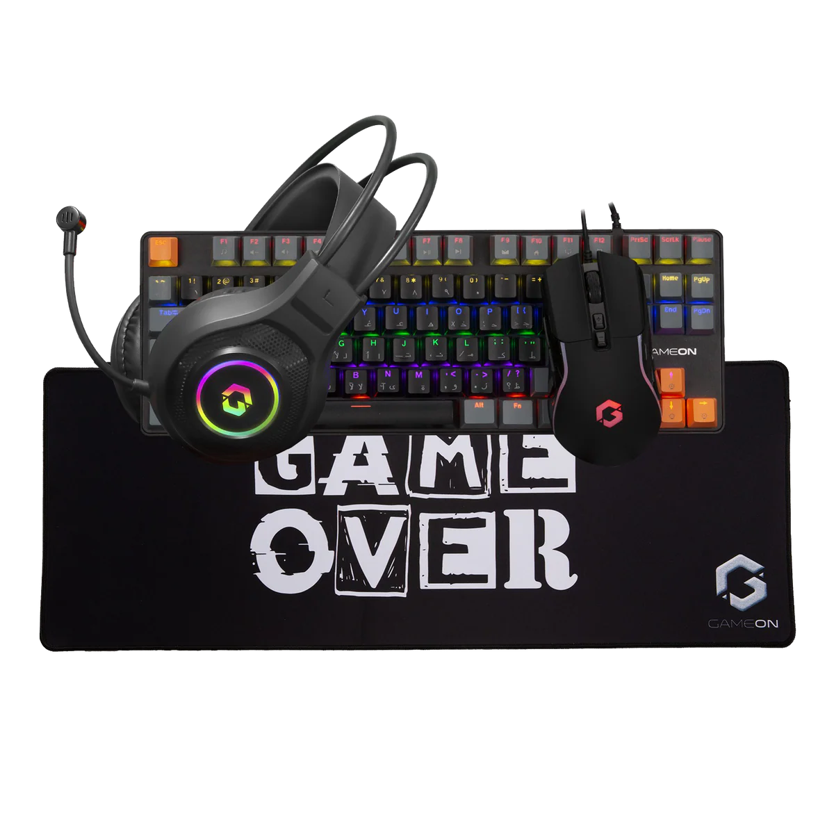 GAMEON VIPER X All-In-One Gaming Bundle (Mechanical Keyboard, Headset, Mouse & Mousepad) - Desert Games