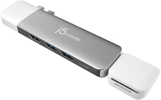 J5 Create Ultradrive Kit USB-C Dual-Display Modular Dock - Silver - Desert Games