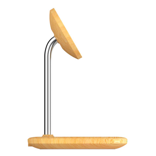 J5 Create Wood Grain 2-in-1 Magnetic Wireless Charging Stand - Desert Games