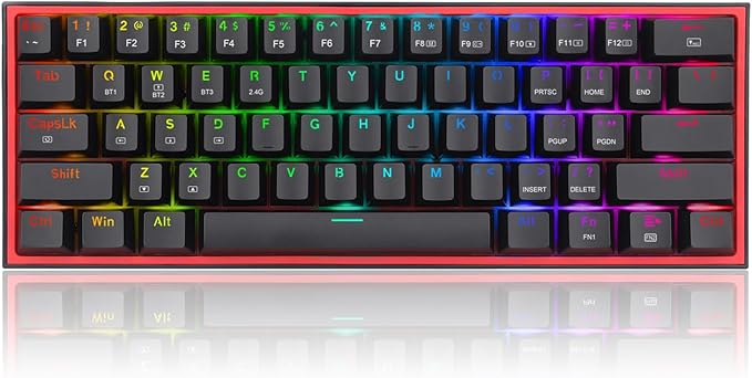 Redragon Fizz Pro K616-RGB Bluetooth, 2.4G,Wired RGB Mechanical Gaming Keyboard - Black - Desert Games