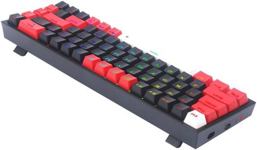 Redragon K631RGB Wired/Wireless Castor Pro Mech Gaming Keyboard, 68 Keys,Red Switch, Black - Desert Games