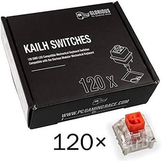 Glorious PC Gaming Race Kailh Box Mechanical Keyboard Switches, Suits with the GMMK Keyboard, Red, 120 Pcs  KAI-RED - Desert Games