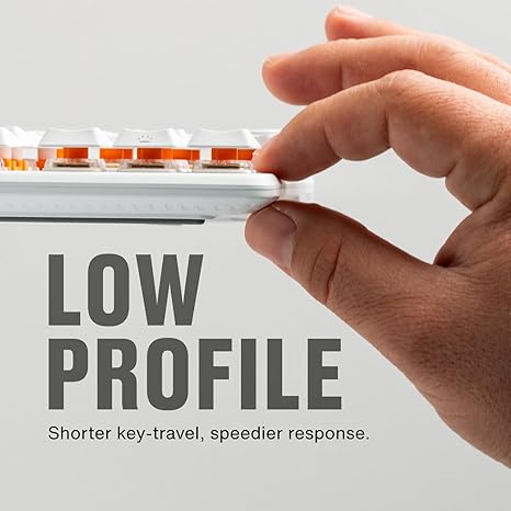 Fnatic STREAK80 LP White TKL Mechanical Low Profile Pro Gaming Keyboard - Desert Games