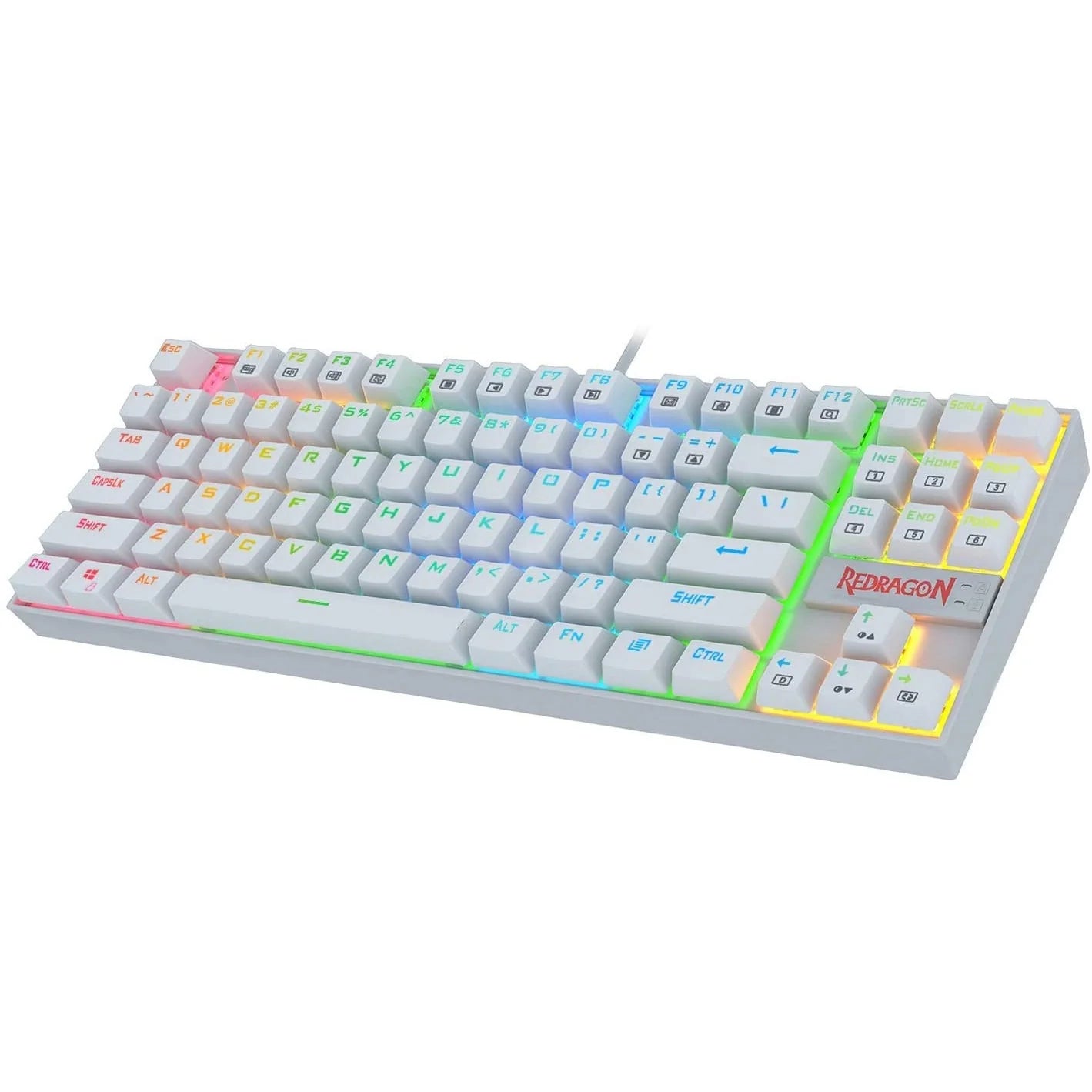 Redragon K552W KUMARA RGB Mechanical Gaming Keyboard  Red switches - White - Desert Games