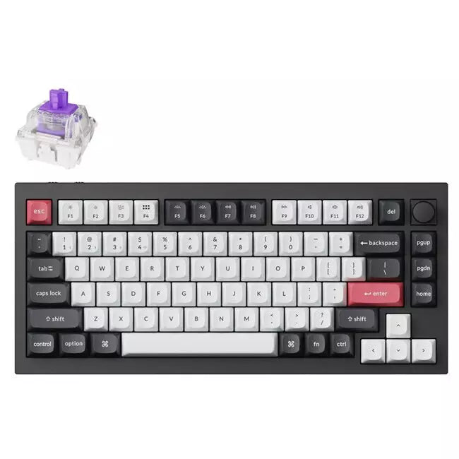 Keychron Q1 HE QMK Wireless Custom 75% Mechanical Keyboard - Black Q1H-M1-AR - Desert Games
