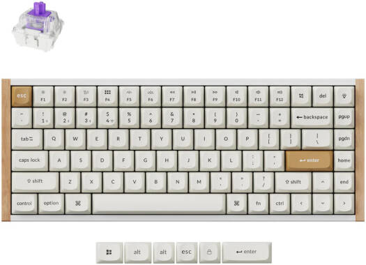 Keychron K2 HE, Wireless Mechanical Keyboard, English-Arabic Keyboard - White K2H-Q1-AR - Desert Games