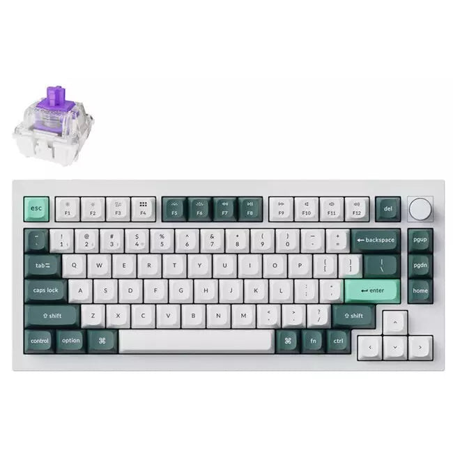 Keychron Q1 HE QMK Wireless Custom 75% Mechanical Keyboard - White Q1H-P1-AR - Desert Games