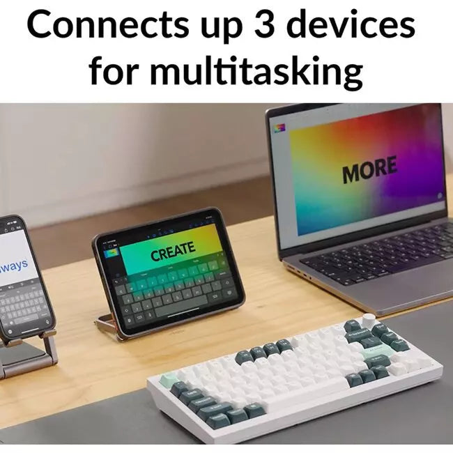 Keychron Q1 HE QMK Wireless Custom 75% Mechanical Keyboard - White Q1H-P1-AR - Desert Games