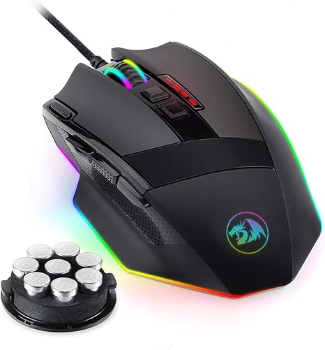 Redragon Sniper M801 Gaming Mouse, RGB, Wired - Black - Desert Games