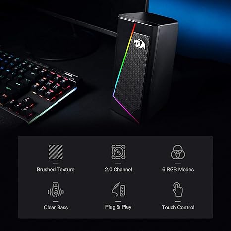 Redragon Anvil GS520 RGB Desktop Speakers - Desert Games