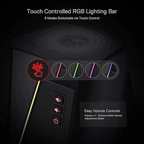 Redragon Anvil GS520 RGB Desktop Speakers - Desert Games