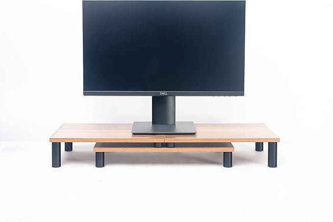 UPERGO ID-42 Solid Wood Dual Monitor Stand Riser - Desert Games