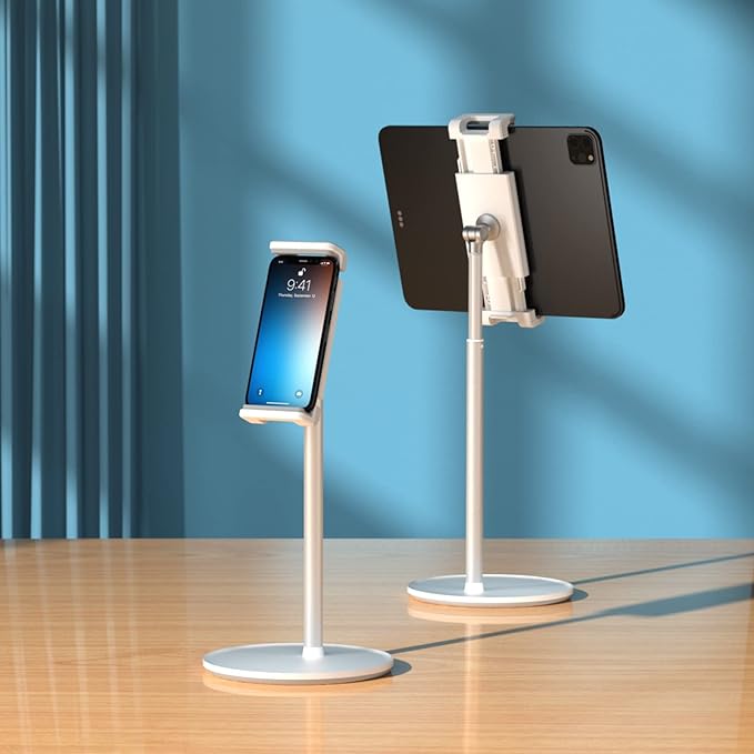 UPERGO AP-4H Angle/Height Adjustable Aluminum Alloy Desktop, Tablet & Phone Holder, Bracket Stand - Silver - Desert Games