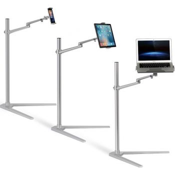 Upergo UP-8A Multiple Laptop Tablet Floor Stand -  Silver - Desert Games