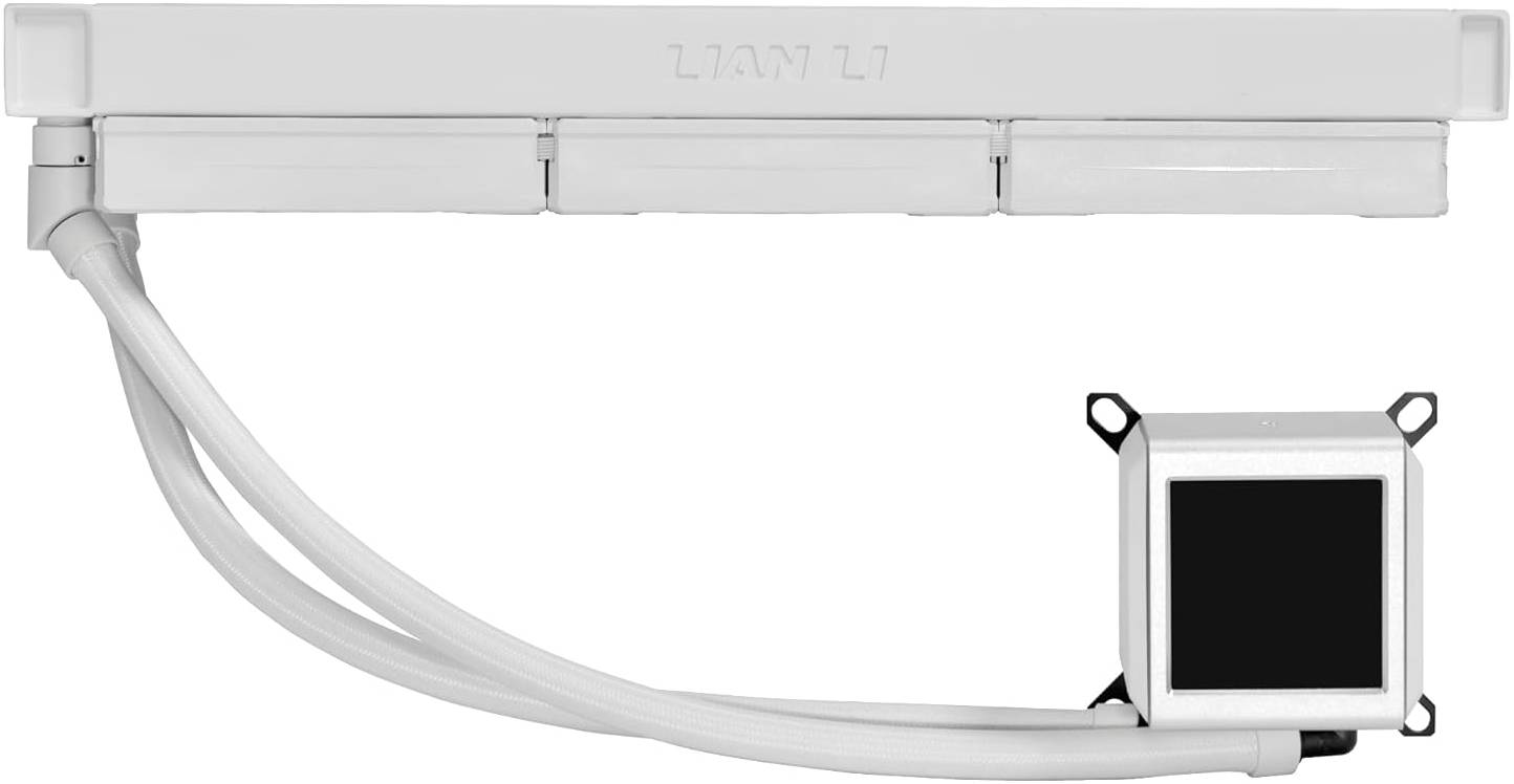 Lian Li Galahad II LCD 360 AIO RGB CPU Liquid Cooler, 2.88” IPS LCD Screen, Asetek 8th Gen 3600 RPM Pump, 120mm FDB Fans, Up to 2450 RPM Fan Speed, 79.9 CFM Airflow, White | G89.GA2ALCD36W.00 - Desert Games