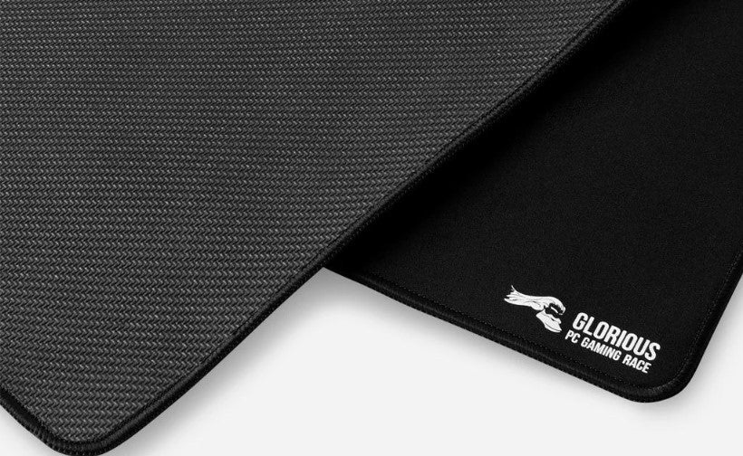 Glorious G-XL Extended Gaming Mouse Pad/Mat, Long Black Cloth, Mousepad, Stitched Edges, 18" x 16" | G-XL - Desert Games