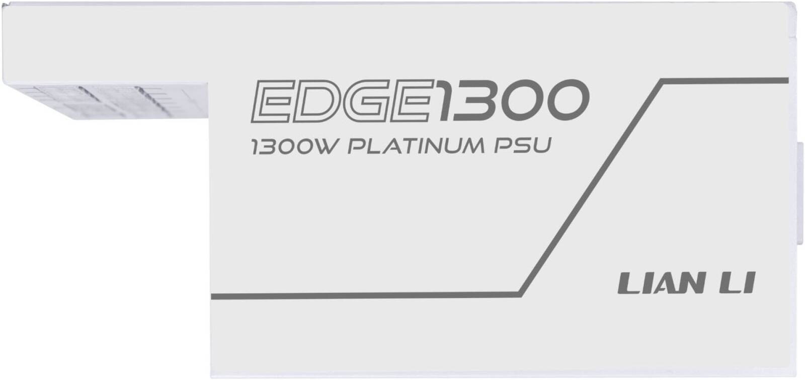Lian-Li Edge Fully Modular Power Supply, 1300W Power, 80 Plus Platinum Certification, 120mm FDB Fan, ATX 3.0 & 3.1 Compliant, PCIe 5.1 Support, Active PFC, White | EG1300.White - Desert Games