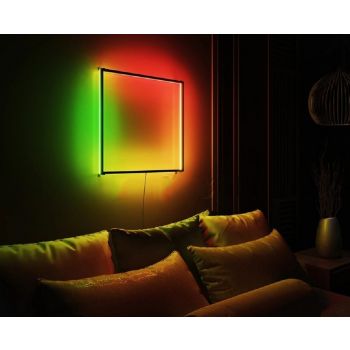 Gadgeton Modern Square RGB LED Wall Lamp with Remote Control - 745610 - Desert Games
