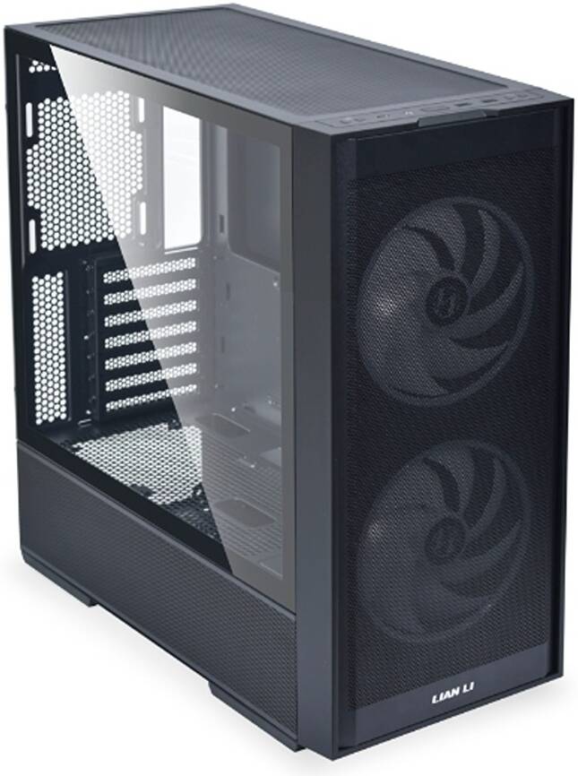 LIAN LI Lancool 206 ATX, RGB Mid-Tower Gaming PC Case, Tempered Glass Side Panel, Mesh Front Panel Mid-Tower Chassis w/ 2 ARGB PWM Fans Pre-Installed, USB Type-C Port, Black | G99.LAN206RX.00 - Desert Games