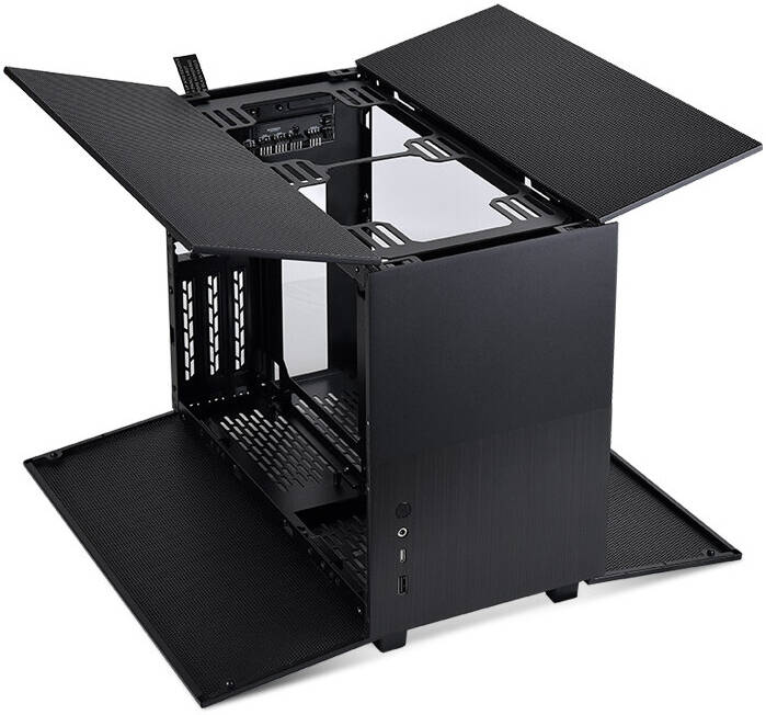 Lian-Li Q58 Mesh Kit, Improve Airflow, Hinge Panel With Strong Magnet, 2 Pieces Included, Steel, Black | Q58-1x - Desert Games
