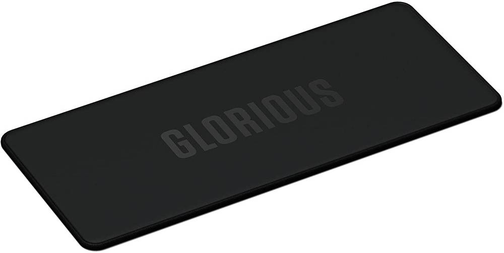 Glorious Sound Dampening Keyboard Mat, 75% TKL Compact Keyboard Deskpad, Non-Slip Rubber Base, Washable Cloth Surface, Durable Stitched Edges, 13.7 x 5.7 in, Black | GLO-KBM-TKL-B - Desert Games