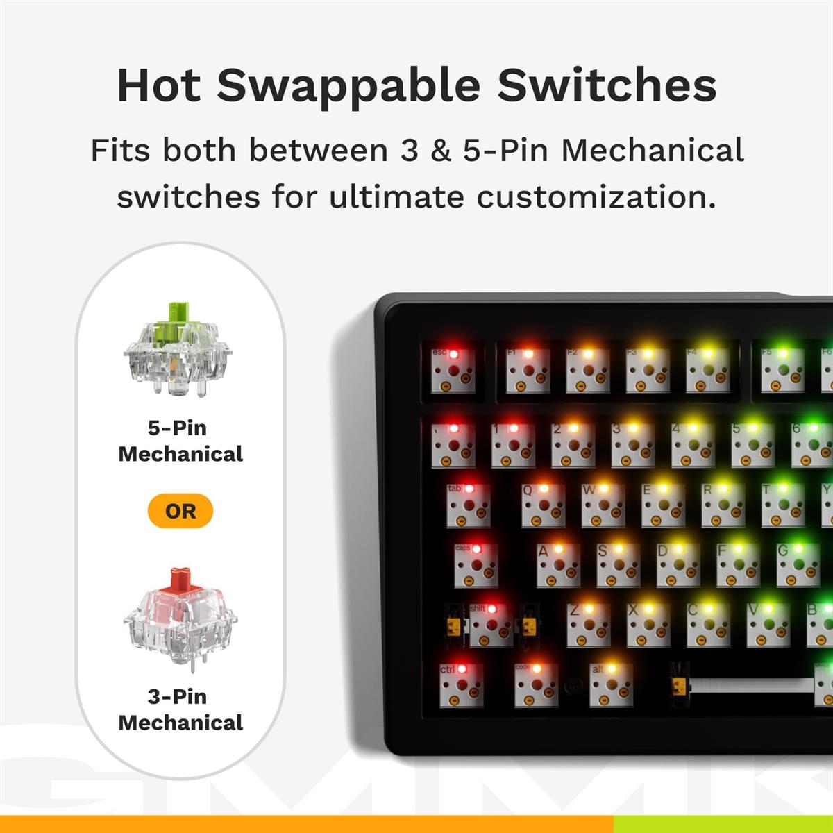 Glorious GMMK 3 75% Barebones Custom Keyboard - Black GMMK3-75-BB-W-BLK - Desert Games