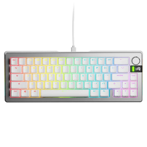 Glorious GMMK 3 PRO 65% Prebuilt Wired Gaming Keyboard - Silver GMMK3-PRO-65-FOX-W-S - Desert Games