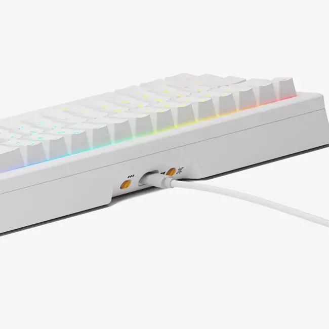 Glorious GMMK 3 65% Prebuilt Wired Keyboard - White | GMMK3-65-FOX-W-W - Desert Games