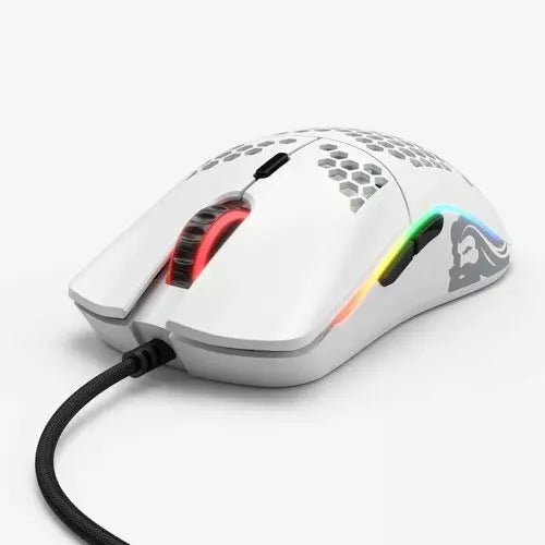 Glorious Model O Minus 12000 DPI RGB Led Gaming Mouse - Matte White - Desert Games