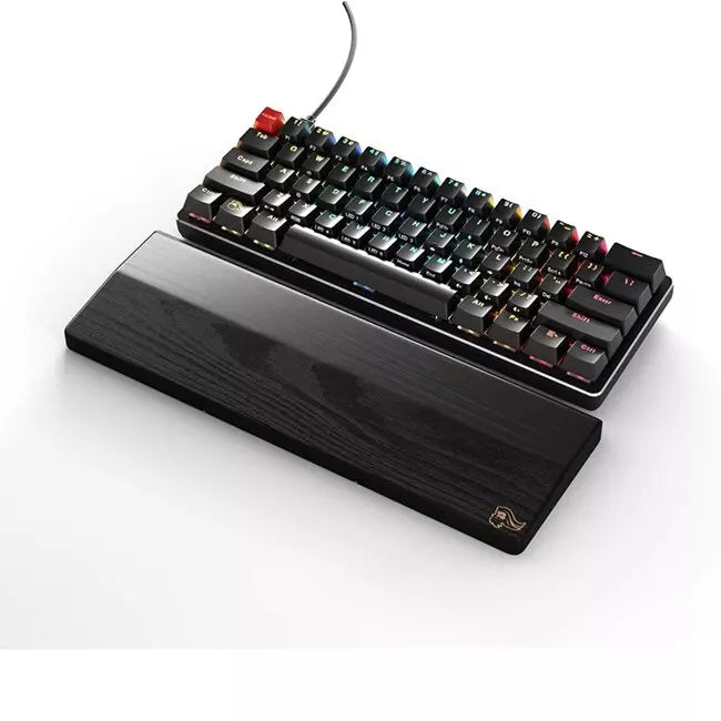 Glorious Wooden Compact Keyboard Wrist Rest - Black | GV-75-DARK - Desert Games