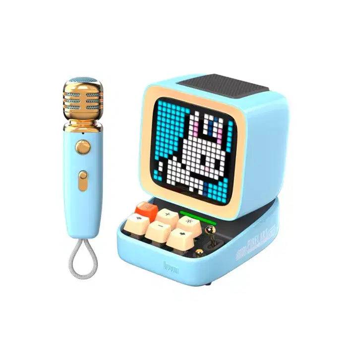 Divoom DitooMic Bluetooth Speaker Microphone Karaoke Function - Blue - Desert Games